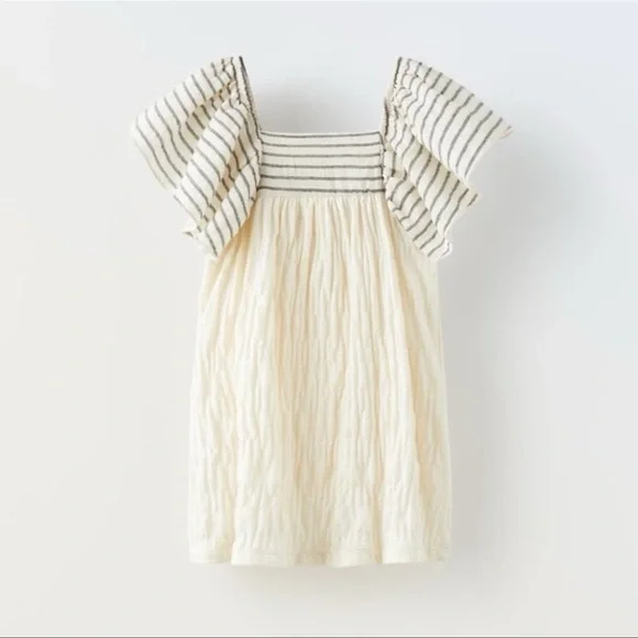 Zara Kids Striped Combination Dress 5-6y NWT - Picture 2 of 3